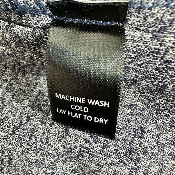 Betabrand Womens Bonfire Cowl Neck Navy Sweatshirt Size XL Kangaroo Pocket - Picture 9 of 14